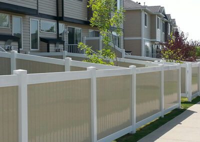 DLR vinyl fence condo fence