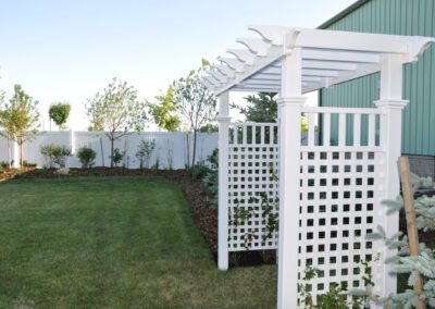 DLR vinyl pergola and arbour