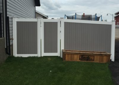 DLR Vinyl Fence White Stone Privacy Fence